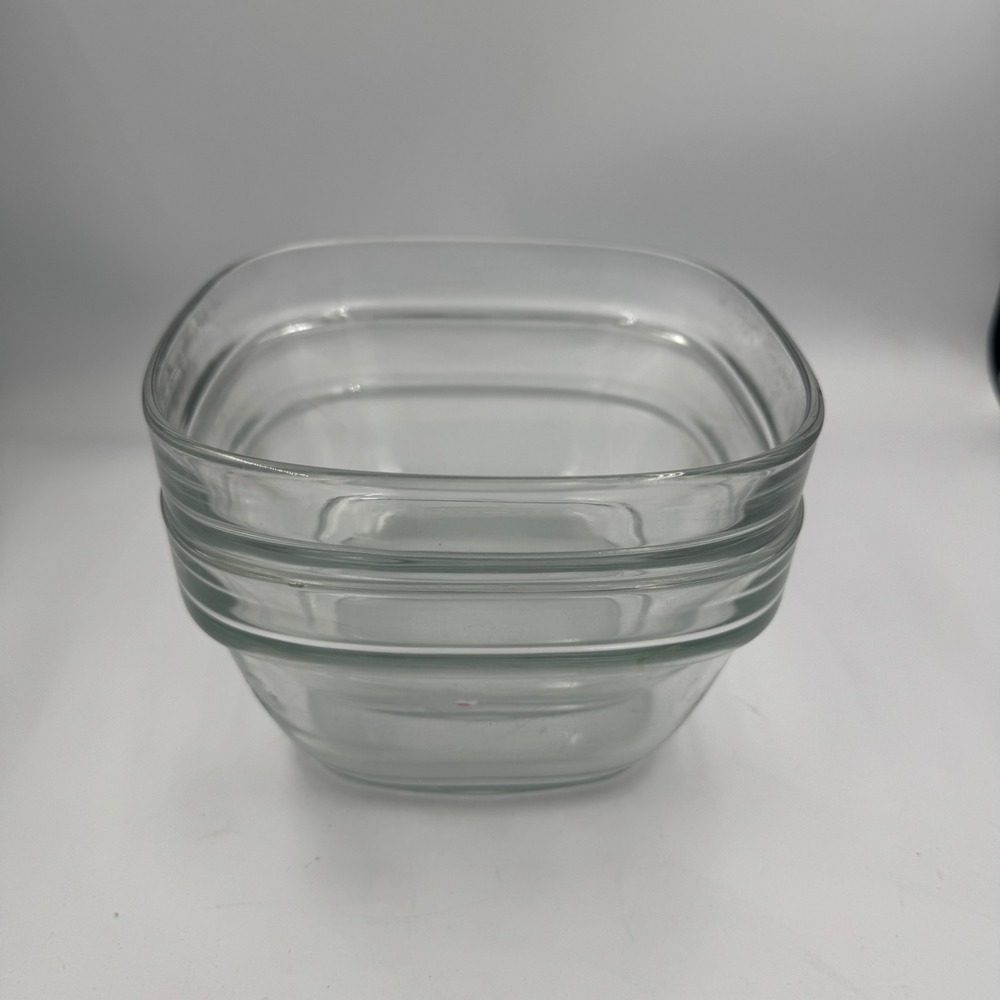 Rubbermaid Mixing Bowls‎ 4 Cup Clear Square Nesting Glass Set of 2 7N68